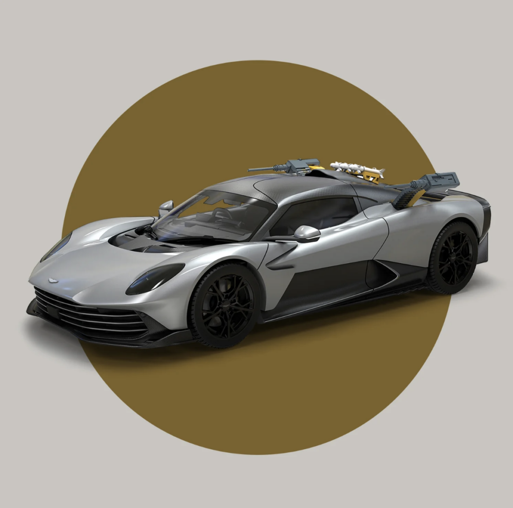 Q課のカスタムが施されたアストンマーティン・ヴァルハラ. 出典: 007 Store